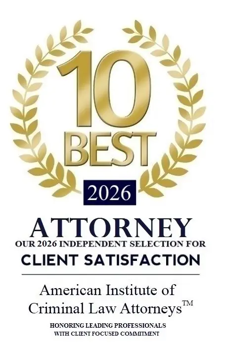 2026 Criminal Law Attorney American Institute Badge